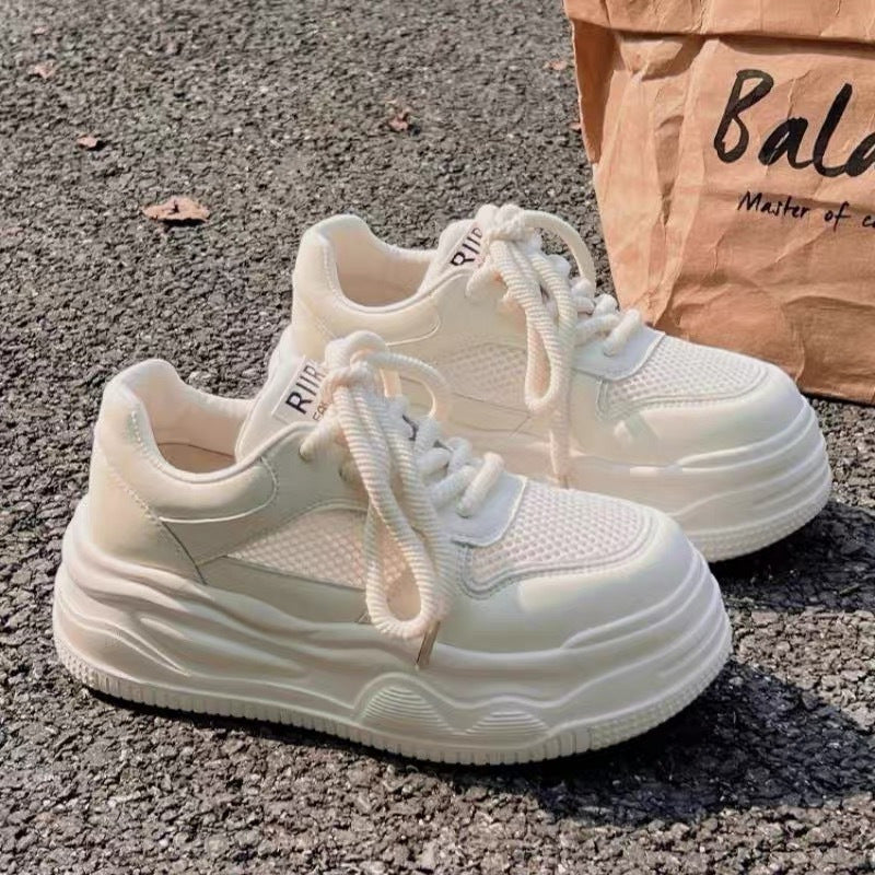 Damen Plateau Sneaker Atmungsaktiv Mode Schuhe