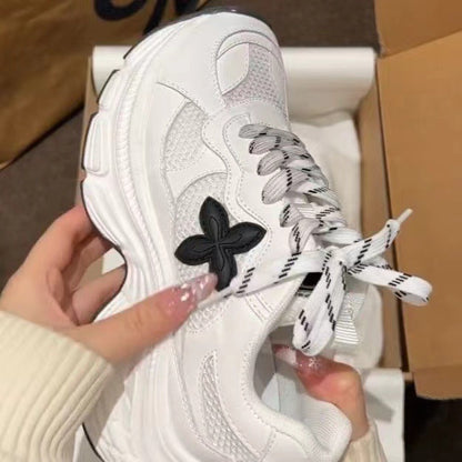 Damen Sneaker Sportlich Chunky Atmungsaktiv Mit Polster
