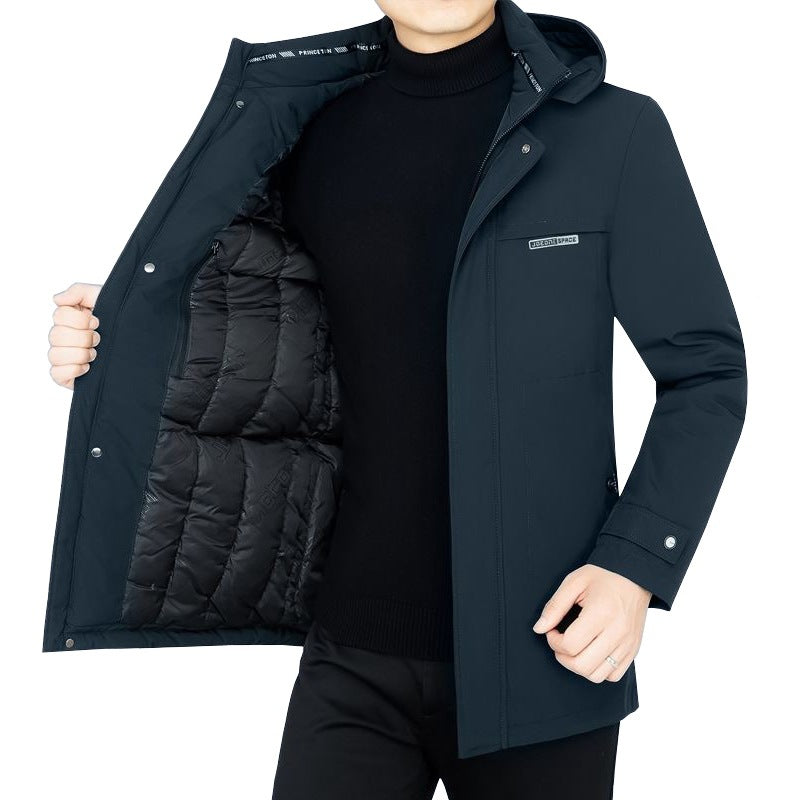Herren Wasserabweisende Wattierte Winterjacke