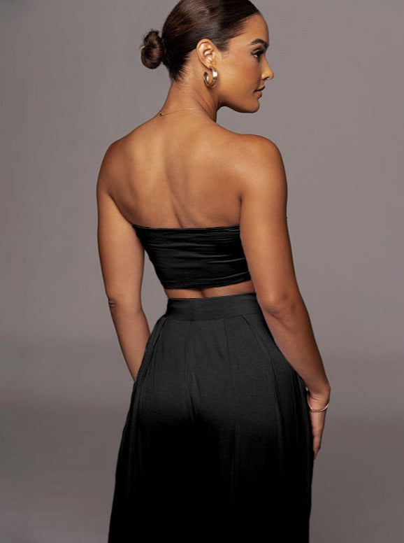 Frauen Top Set Schnür Oberteil Elegant