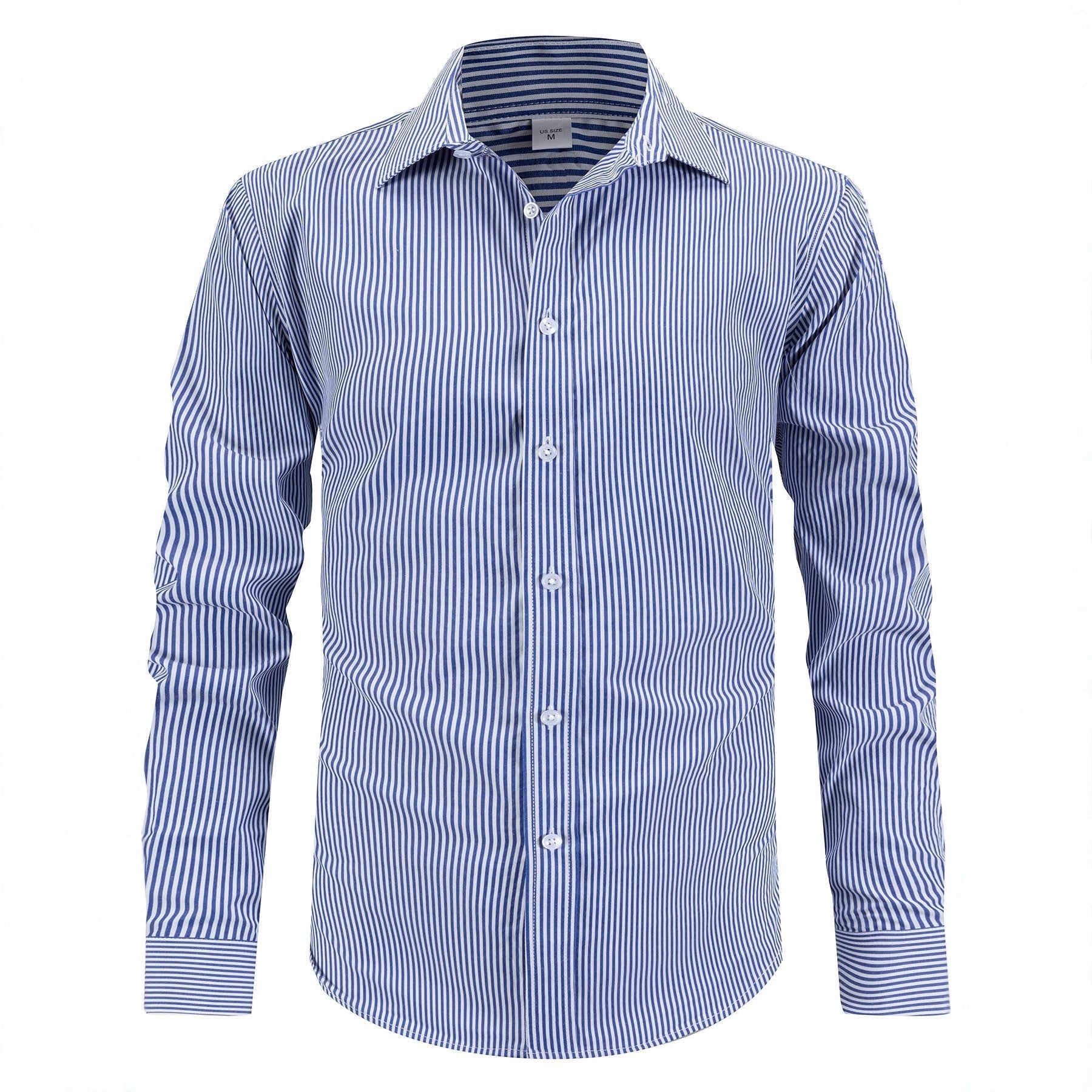 Herren Hemd Langarm Elegantes Streifenmuster Klassisch - BerlinGlamour