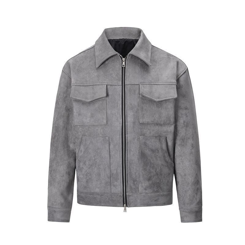 Herrenjacke Modern Reißverschluss Taschen Winter