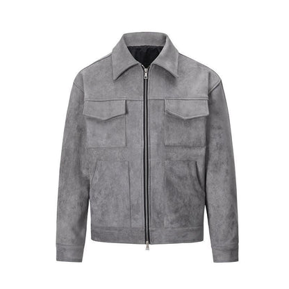 Herrenjacke Modern Reißverschluss Taschen Winter