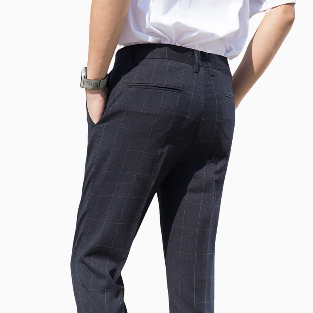 Herren Anzughose Kariert Business Chic
