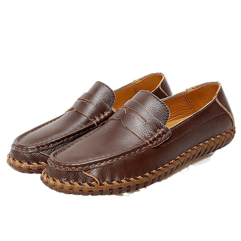 Damen Mokassins Elegante Leder Schuhe Handgenäht