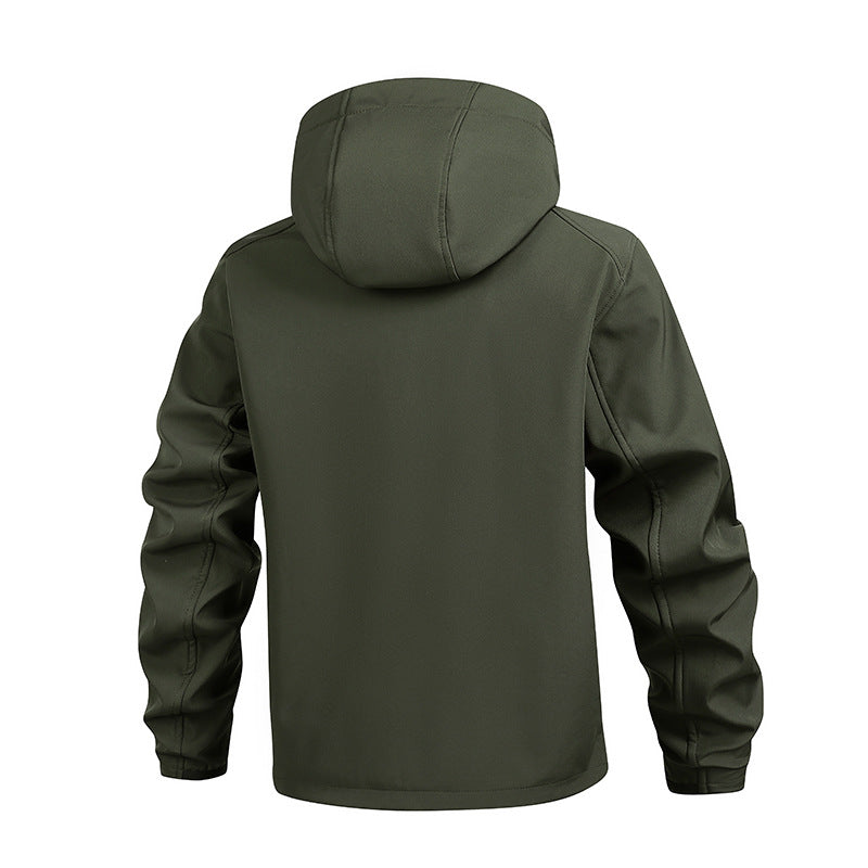 Herren Funktionsjacke Wasserabweisend Verstellbare Kapuze Sportlich