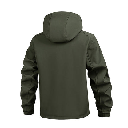 Herren Funktionsjacke Wasserabweisend Verstellbare Kapuze Sportlich