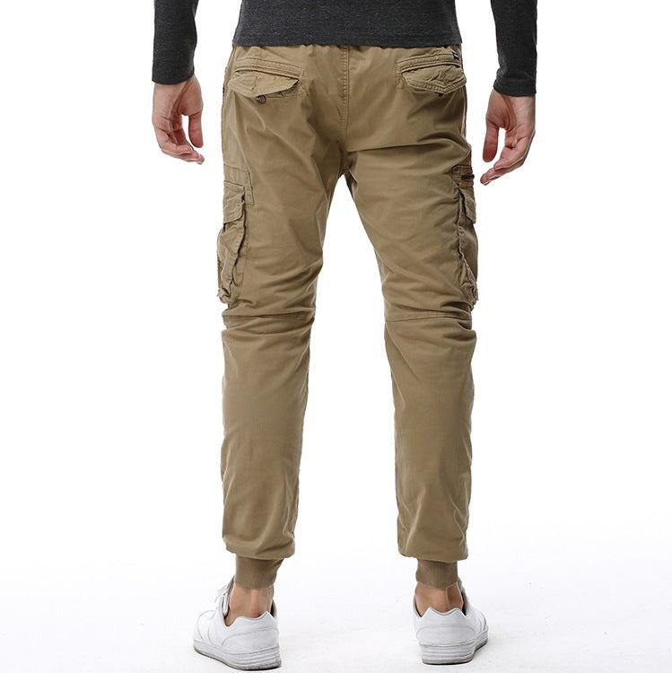 Herren Cargohose Bequem Elastisch Viel Taschen