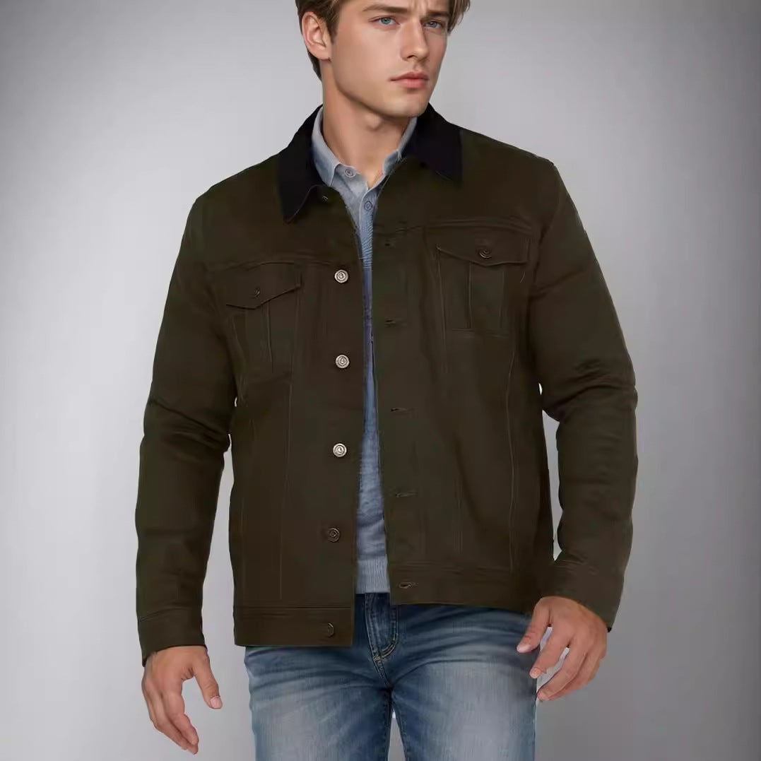 Herren Jeansjacke Klassisch Mit Taschen Modern - BerlinGlamour