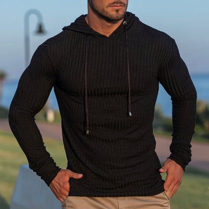 Herren Hoodie Sportlich Strukturiert Feuchtigkeitsregulierend