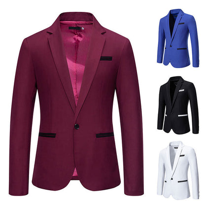 Herren Blazer Elegant Modern Slim Fit Schwarzer Anzug