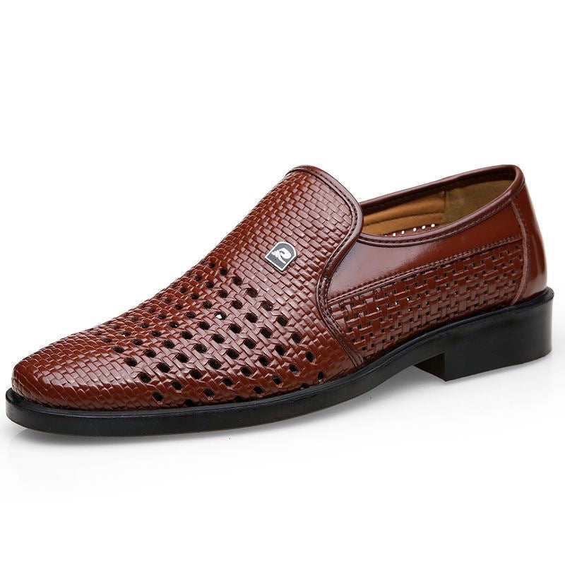 Herren Slipper Atmungsaktiv Handgewebt Bequem