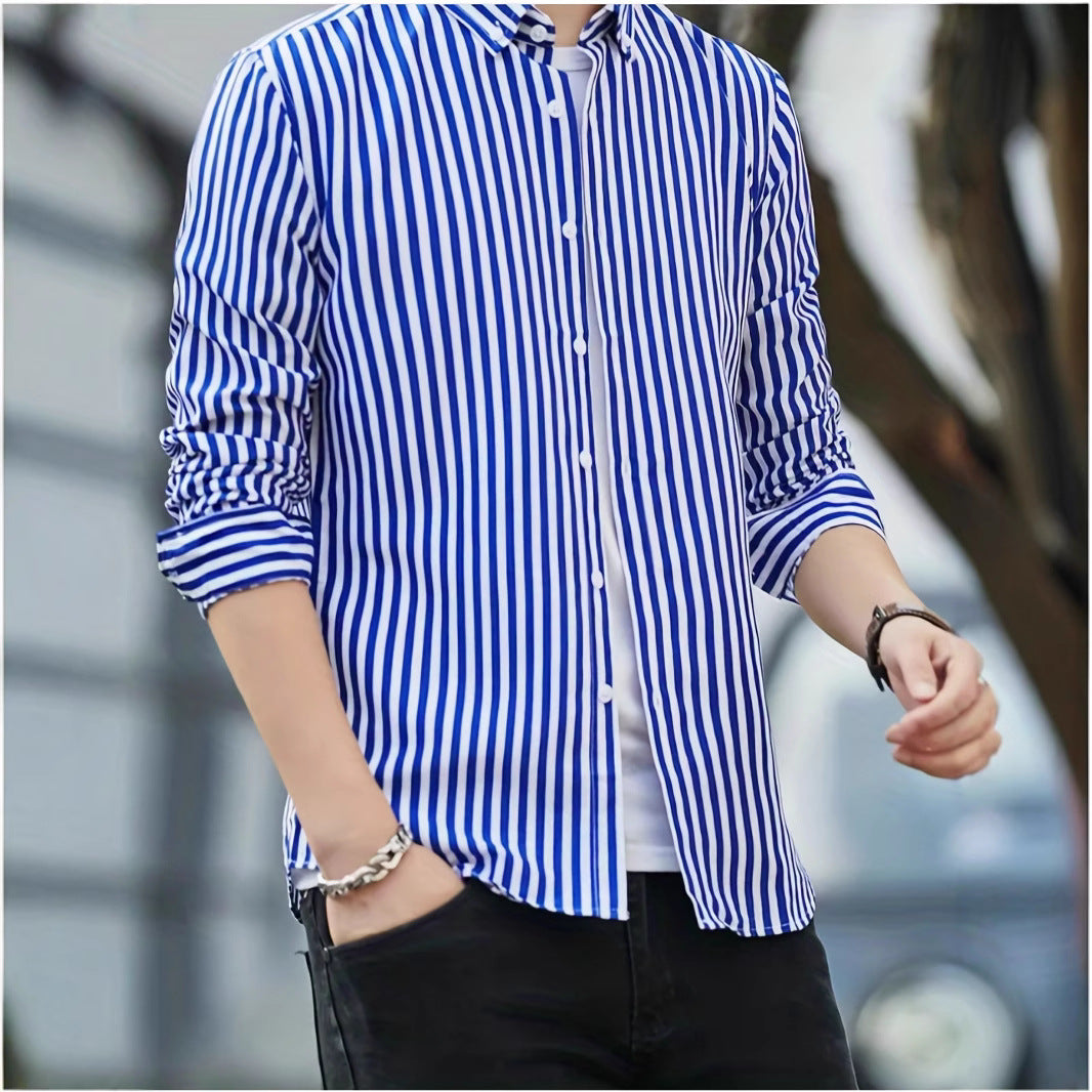 Herren Businesshemd Streifen Elegant Slimfit - BerlinGlamour