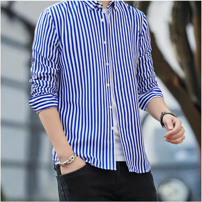 Herren Businesshemd Streifen Elegant Slimfit - BerlinGlamour