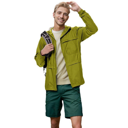 Herren Outdoor-Jacke atmungsaktiv leichte Wasserabweisend