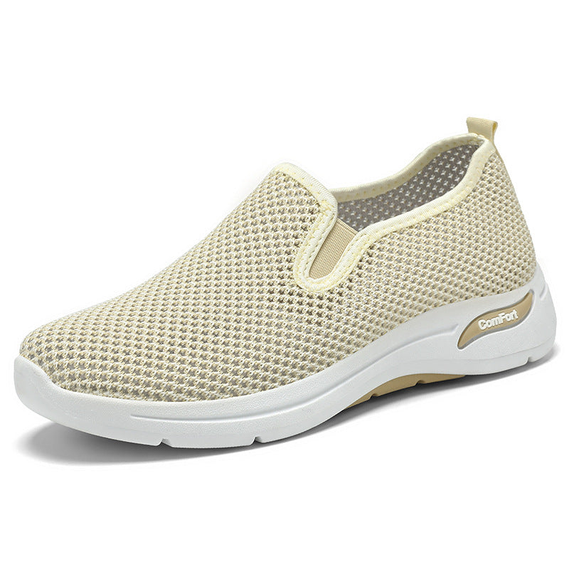 Damen Sneaker Luftig Elastisch Slip On Schuhe Bequem