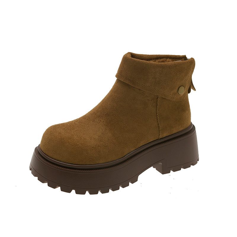 Damen Winterstiefeletten Hochplateau Kuschelig Warm