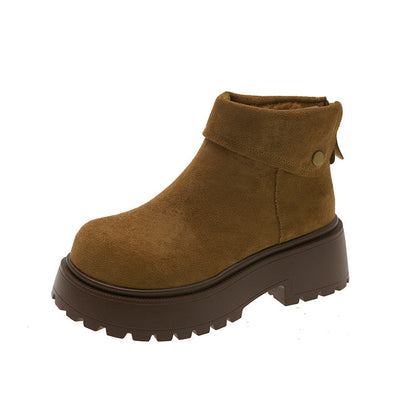 Damen Winterstiefeletten Hochplateau Kuschelig Warm