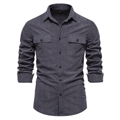 Herren Karohemd Kamelhaar Hemd Elegantes Design