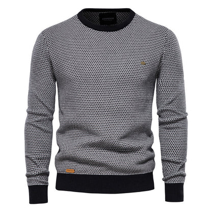Herren Pullover Wabenmuster Modern Bequem