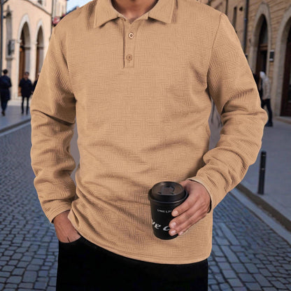 Herren Polo Hemd Langarm Modern Berlin Style