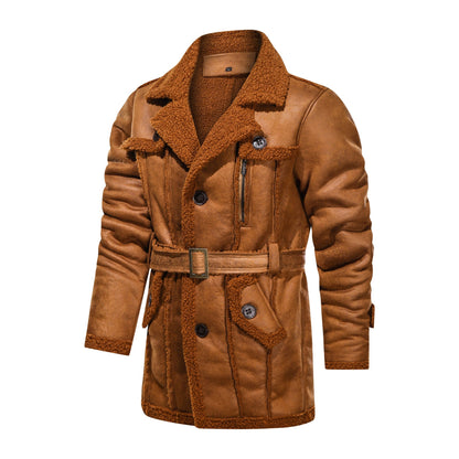 Lederjacke Herren Teddyfutter Warm Winter - BerlinGlamour