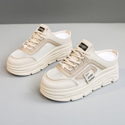 Damen Sneaker High Heels Sportlich Plateau Schuhe