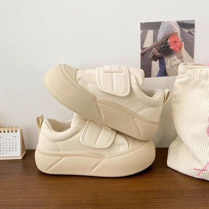 Damen Sneaker Bequem Klettverschluss Flexibles Sohlenprofil