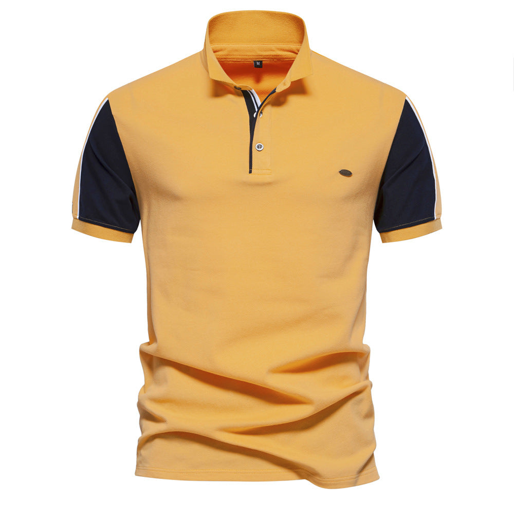 Herren Polohemd Kontrast Ärmel Modern Berlin Style