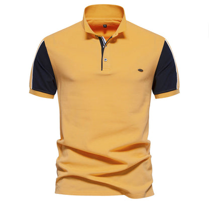 Herren Polohemd Kontrast Ärmel Modern Berlin Style
