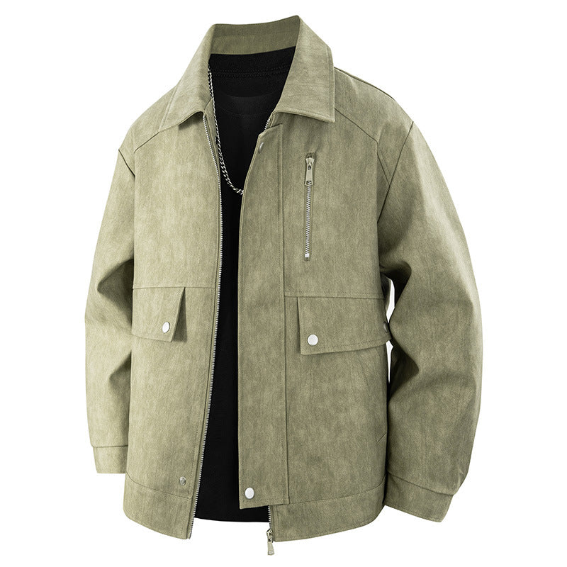 Herren Jacke Funktionell mit Reißverschlusstaschen Modern