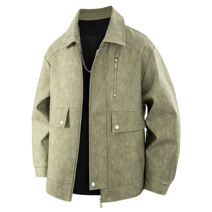 Herren Jacke Funktionell mit Reißverschlusstaschen Modern