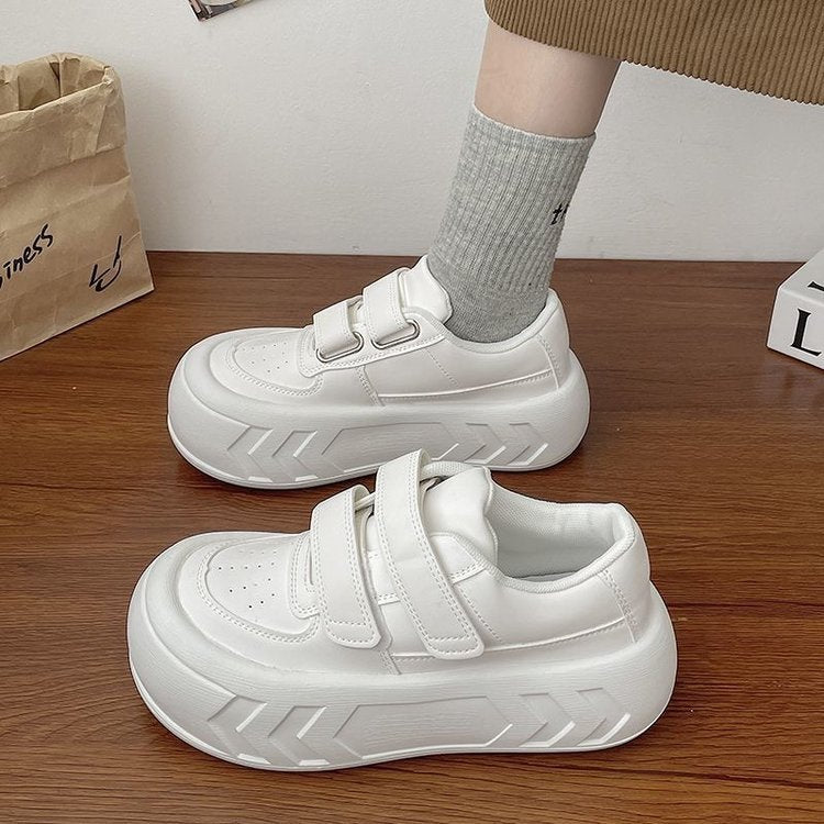 Damen Sneaker Plattform Schuhe mit Klettverschluss Modern - BerlinGlamour