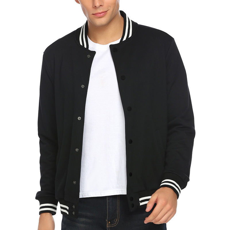 Herren Sportjacke Modern Kontrast Bündchen