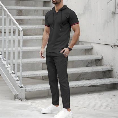 Herren Sportset Kapuze mit Taschen Ergonomisch Modern