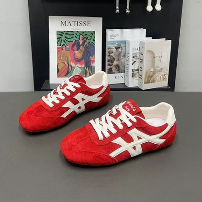 Damen Sneaker Sportlich Veloursleder Atmungsaktiv