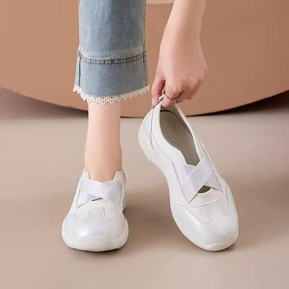 Damen Sneaker Slip-On Weich Bequem Elastisch