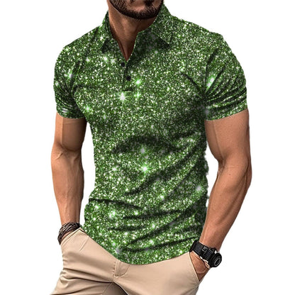 Herren Poloshirt Sternenmuster Modern Berlin Style