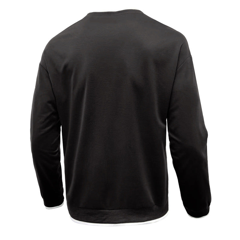 Herren Sweater Langarm Strukturiert Modern
