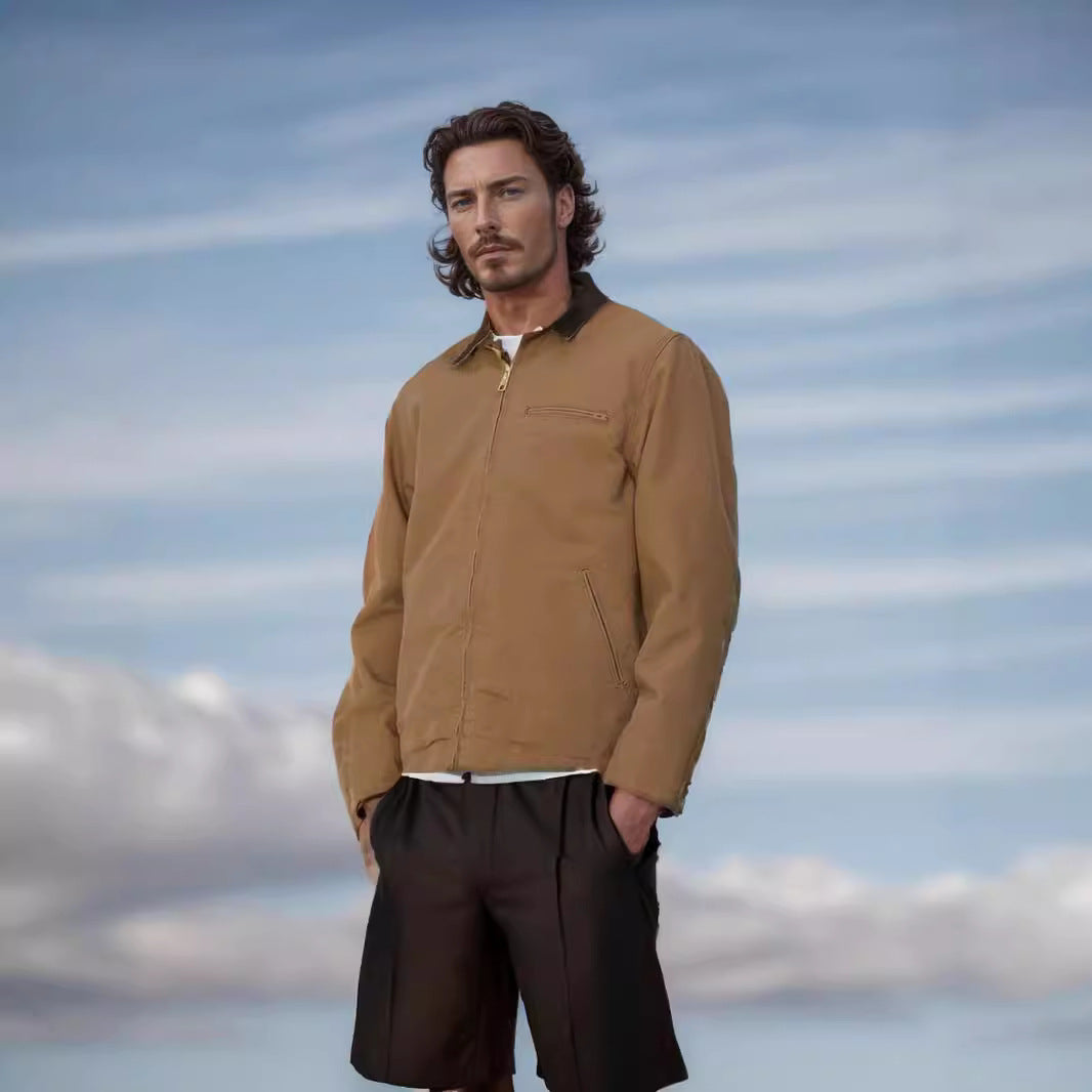 Herren Übergangsjacke Lässig Hochkragen Modern