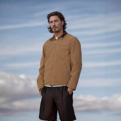 Herren Übergangsjacke Lässig Hochkragen Modern