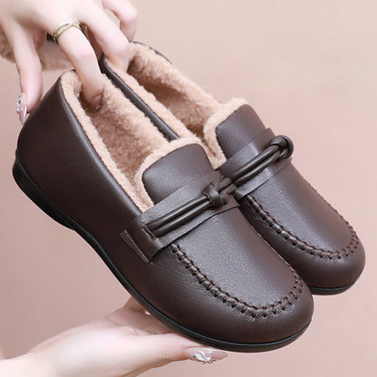 Damen Mokassins Warm Bequem Elegante Wintermode