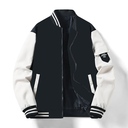 Herren Bomberjacke Modern Reflektierend Taschen