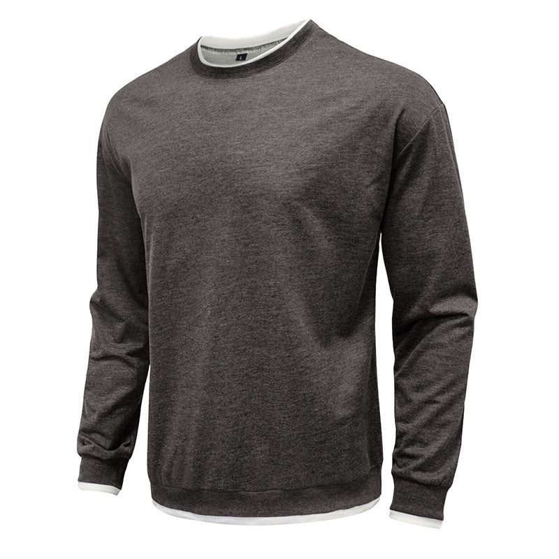 Herren Sweater Langarm Strukturiert Modern