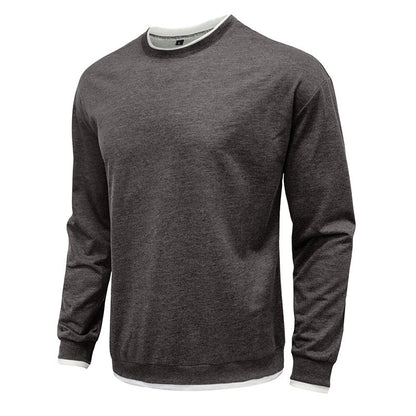 Herren Sweater Langarm Strukturiert Modern
