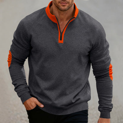 Herren Sweatpullover Stehkragen Sportlich Modern