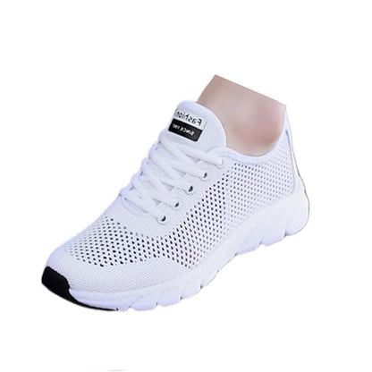 Damen Sneaker Sport Mesh Laufschuhe Schwarz