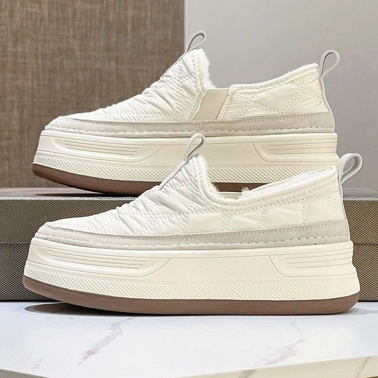Damen Sneaker Bequem Rutschfest Isolierend Schwarz