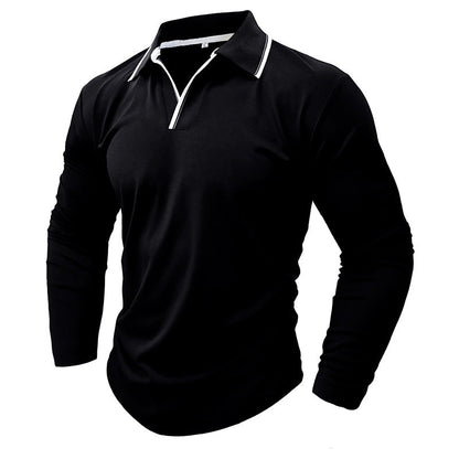 Herren Langarmshirt Funktionsshirt Reißverschluss Sportlich