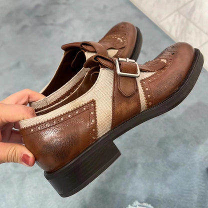 Damen Schnürschuhe Elegante Lochmusterung Komfortabel
